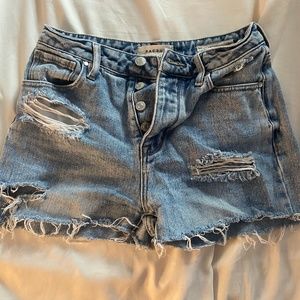 Pacsun distressed jean shorts light wash